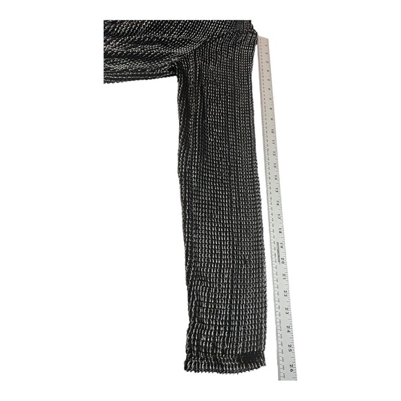 ZARA Metallic textured knit Long Sleeve Top M - Picture 12 of 13